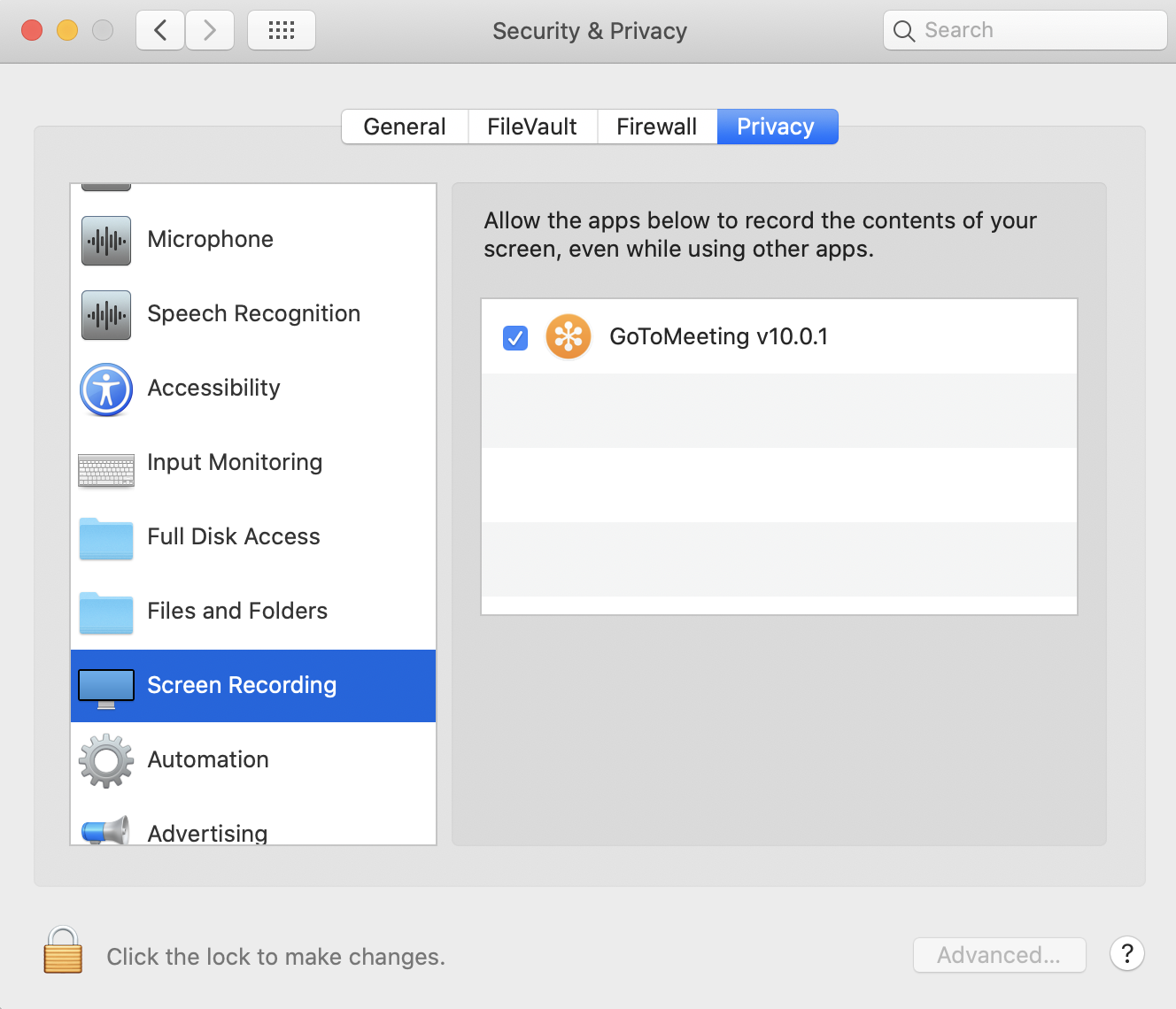 Mac security preferences